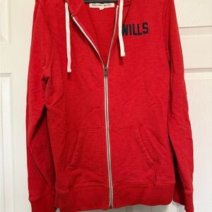 Red Wills Zip-Up Hoodie